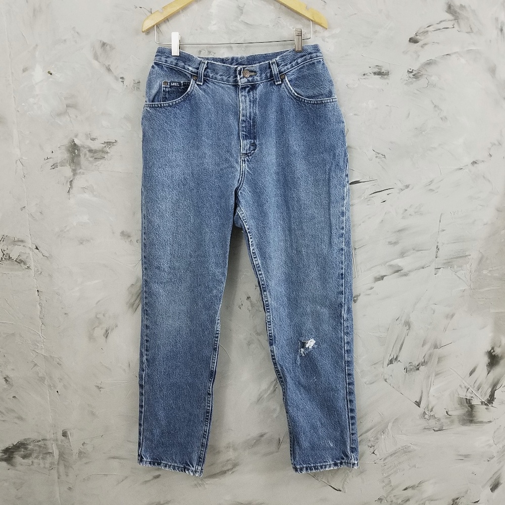 LEE 80's Vintage Loose Grunge Denim Blue Jeans - Picture 1 of 8